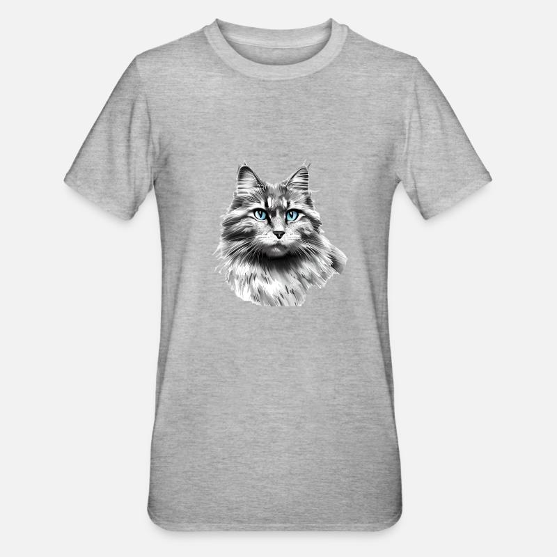 Chaton Propriétaire Chat Chat Domestique Chat - T-shirt polycoton Unisexe - gris chiné