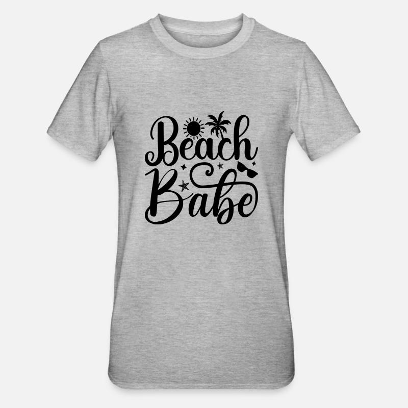 Beach Babe - T-shirt polycoton Unisexe - gris chiné