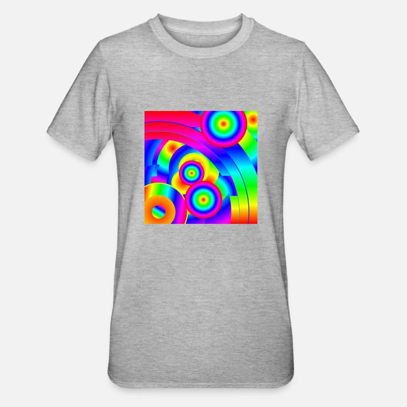 Abstrakter Komet - Unisex Polycotton T-Shirt - Grau meliert