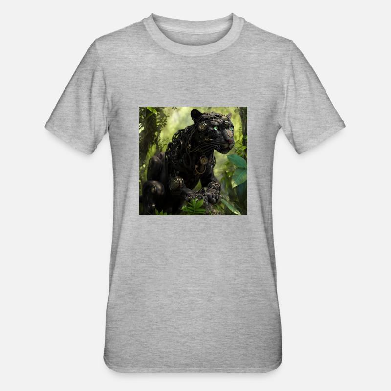 Panter 4 - T-shirt polycoton Unisexe - gris chiné