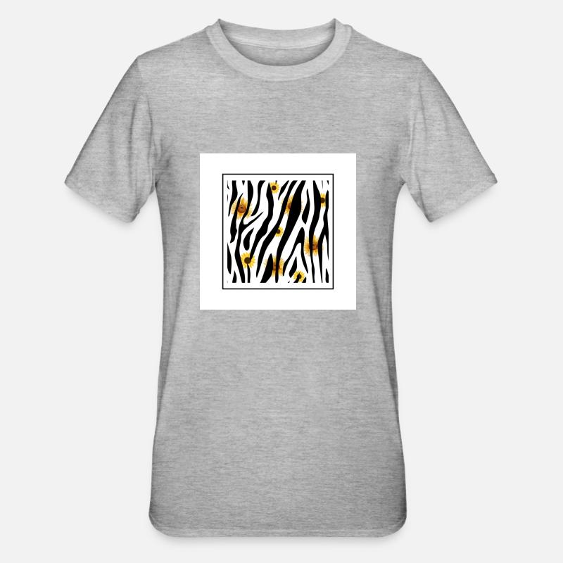 ZEBRA - T-shirt polycoton Unisexe - gris chiné
