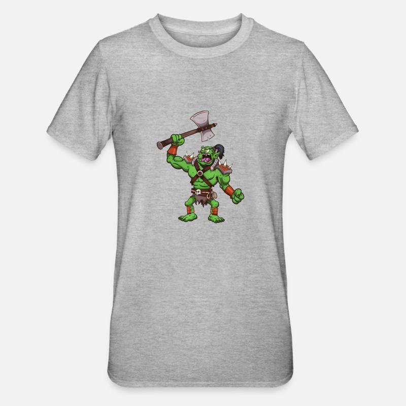 Chef des trolls - T-shirt polycoton Unisexe - gris chiné