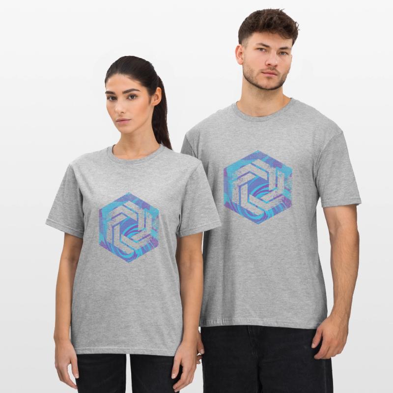 Codage géométrique du programmeur de programmation hexagonale T-shirt polycoton Unisexe