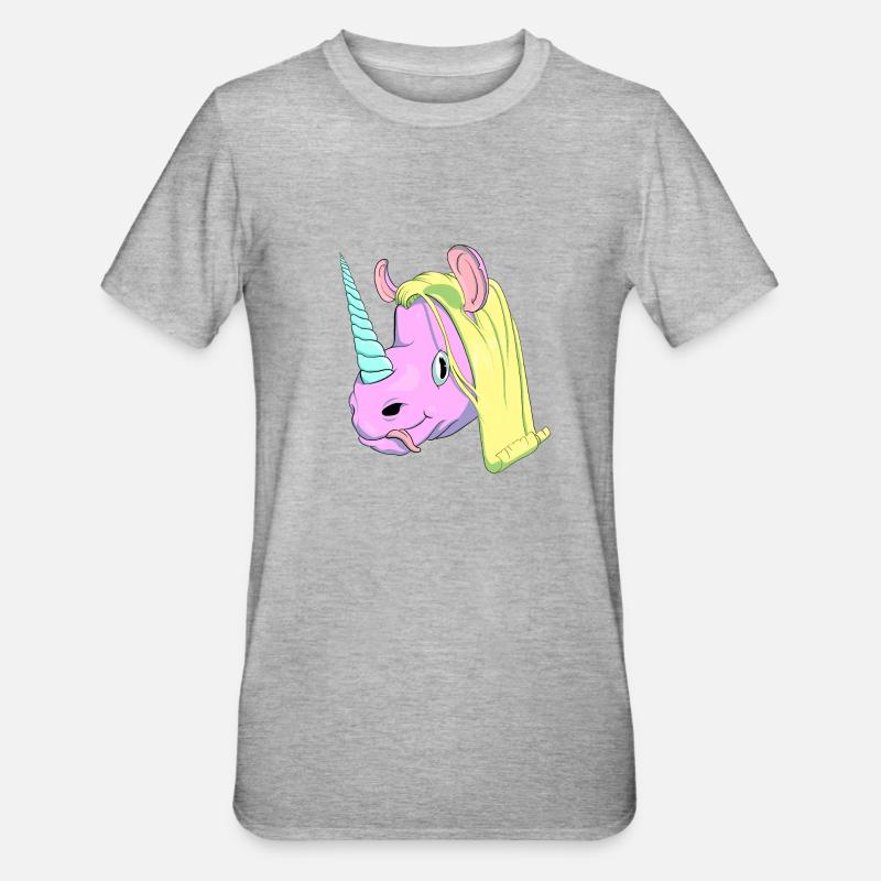 Echtes Einhorn - Unisex Polycotton T-Shirt - Grau meliert