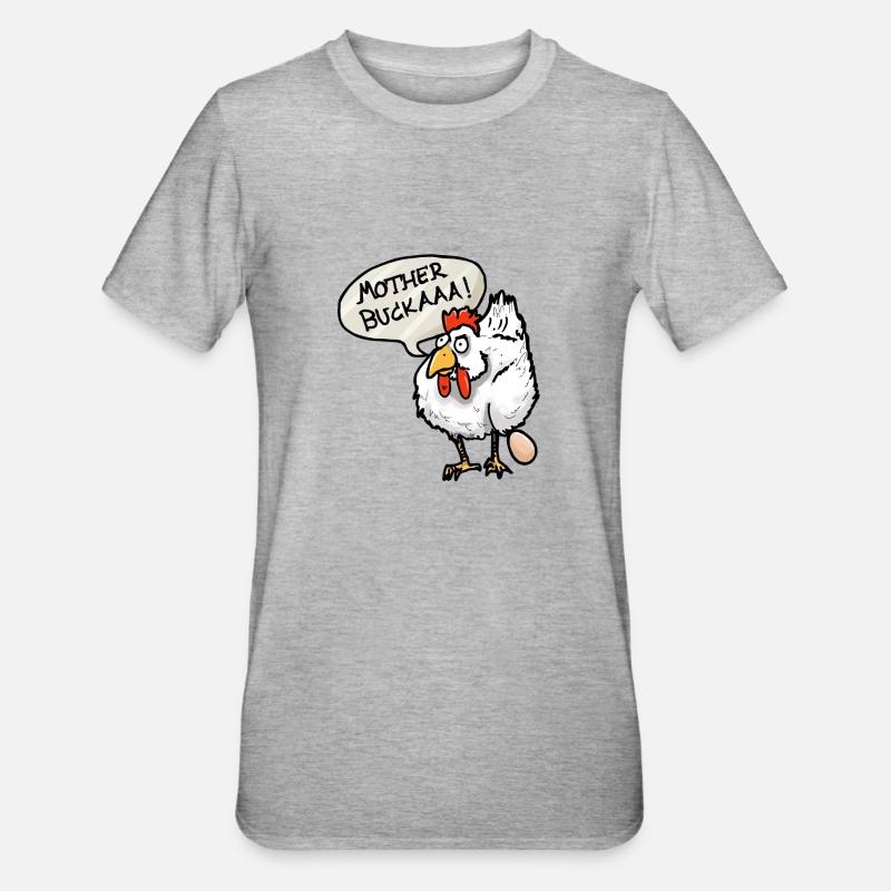 Mutter bukaaa!! - Unisex Polycotton T-Shirt - Grau meliert