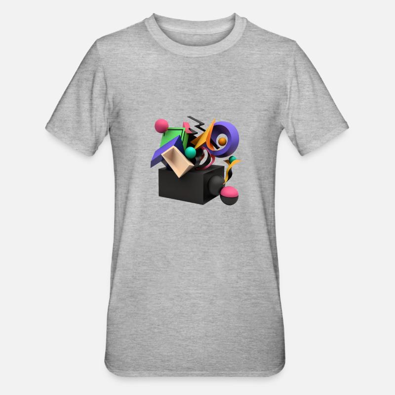 ..3D - T-shirt polycoton Unisexe - gris chiné