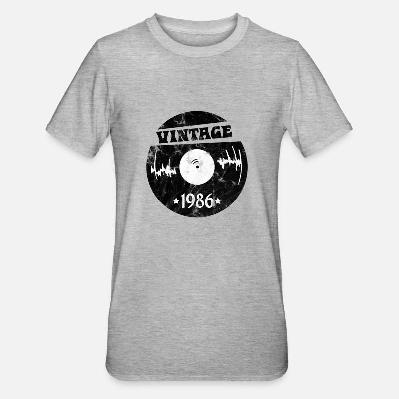 Millésime 1986 - T-shirt polycoton Unisexe - gris chiné