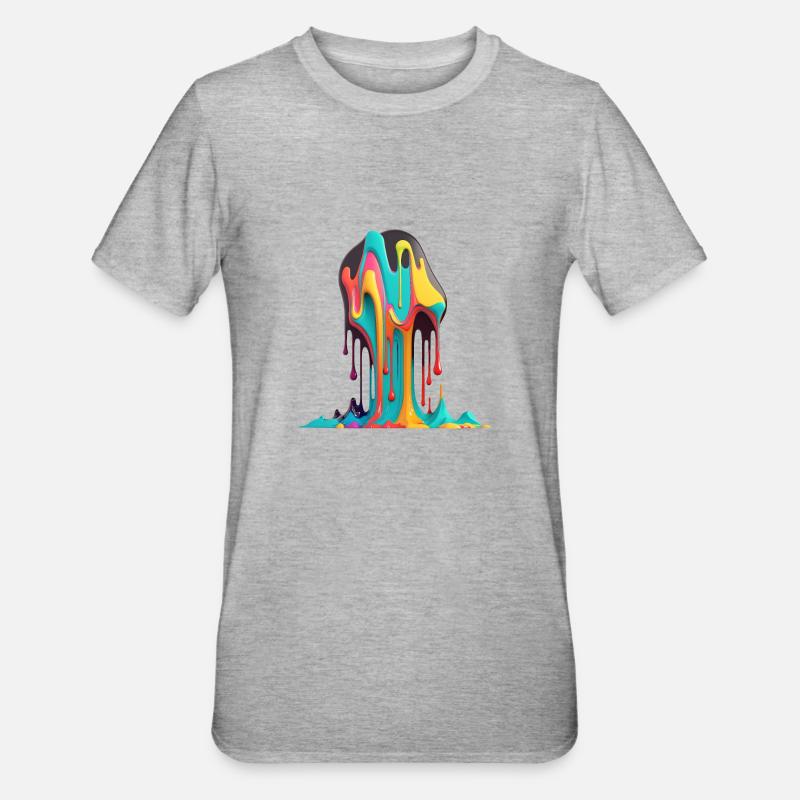 DRIPPY - T-shirt polycoton Unisexe - gris chiné