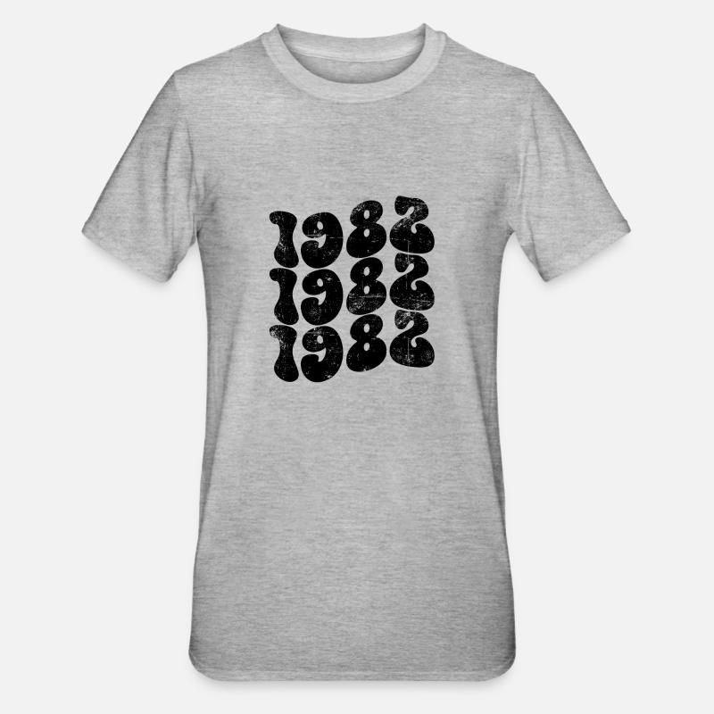 Millésime 1982 - T-shirt polycoton Unisexe - gris chiné