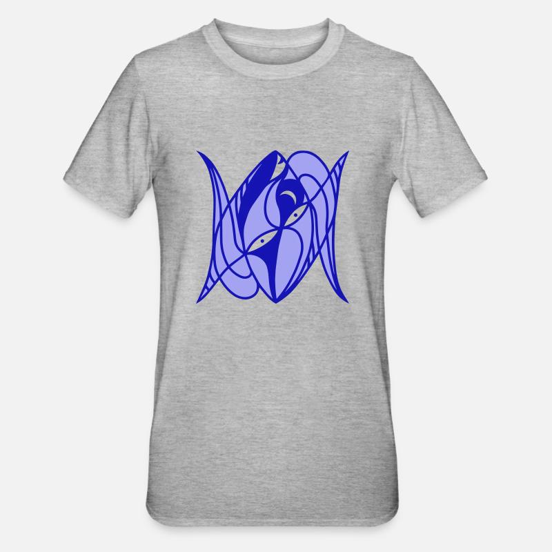 Metamorphose. Evolutionäre Verwandlung - Unisex Polycotton T-Shirt - Grau meliert