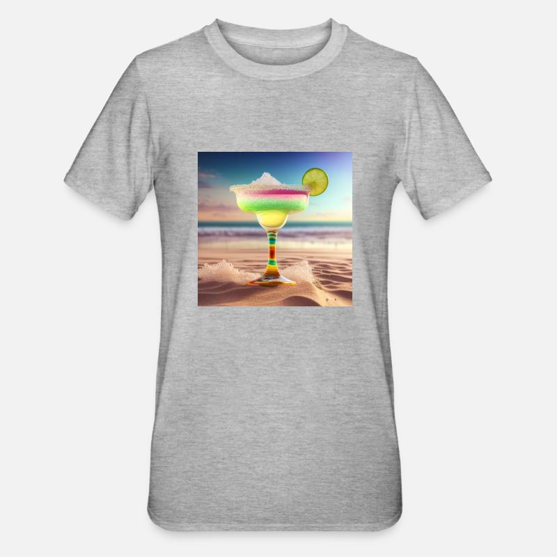 Cocktail 7 Geschenk - Unisex Polycotton T-Shirt - Grau meliert