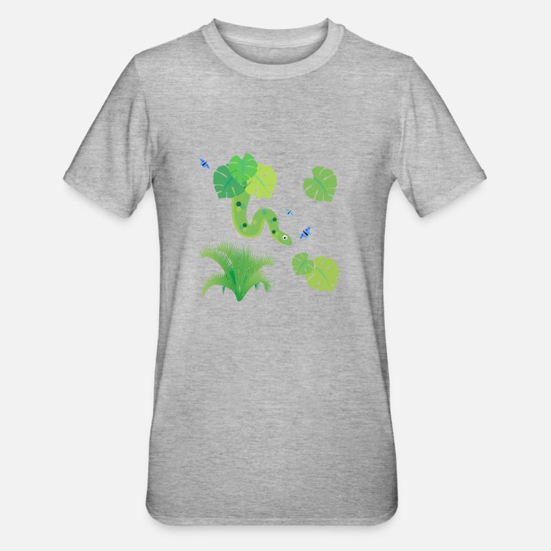 Dschungelfieber - Unisex Polycotton T-Shirt - Grau meliert