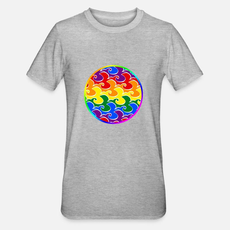 Vogelflug LGBT - Unisex Polycotton T-Shirt - Grau meliert
