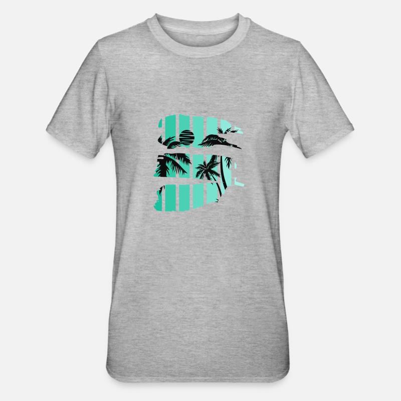 Coucher de soleil - T-shirt polycoton Unisexe - gris chiné