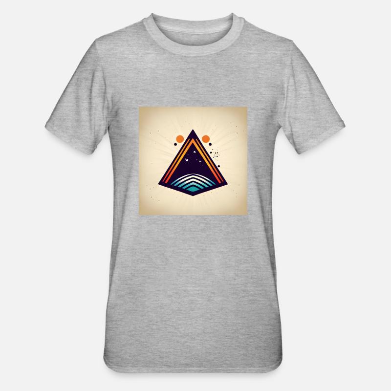 Triangle de l’espace - T-shirt polycoton Unisexe - gris chiné