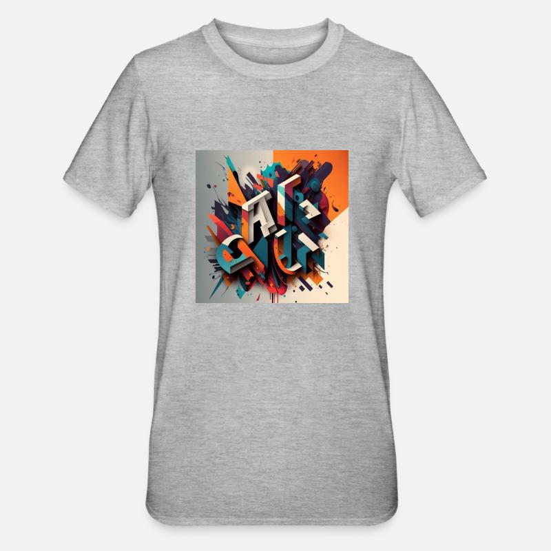 Graffiti - T-shirt polycoton Unisexe - gris chiné