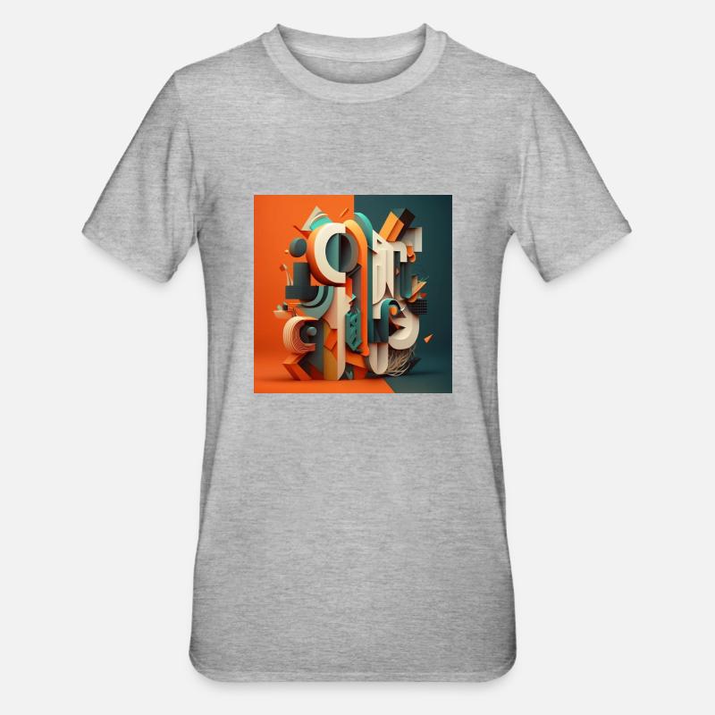 Graffiti - T-shirt polycoton Unisexe - gris chiné