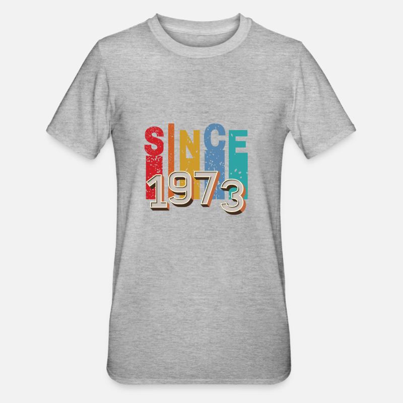 Since 1973 retro - T-shirt polycoton Unisexe - gris chiné