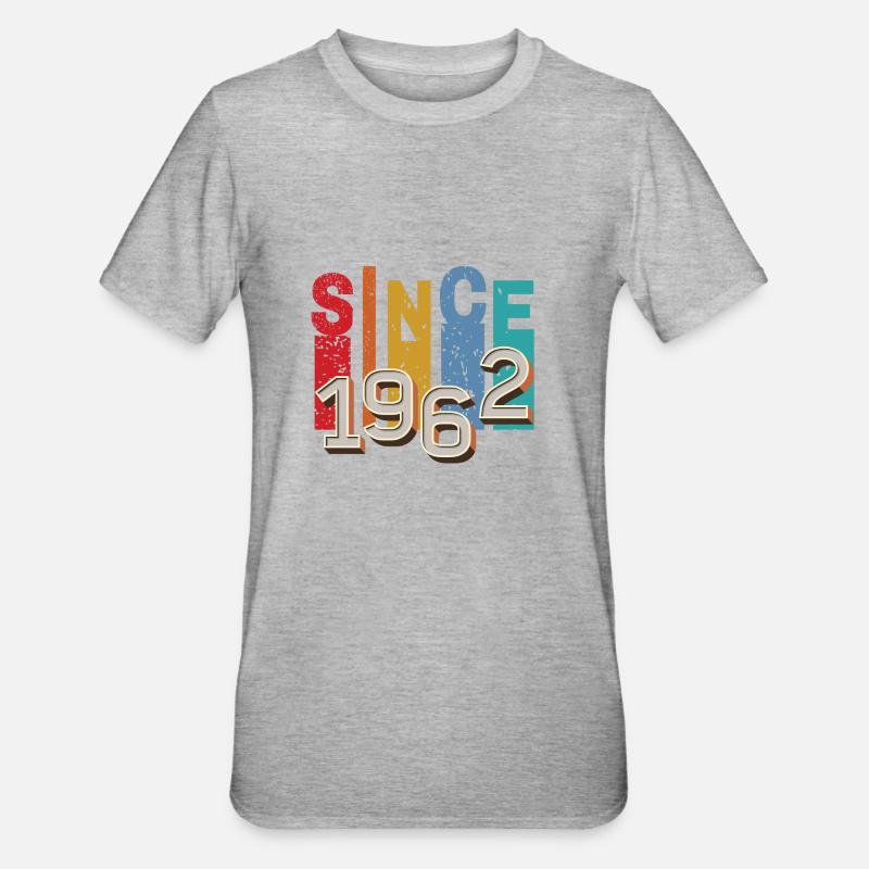 Since 1962 retro - T-shirt polycoton Unisexe - gris chiné