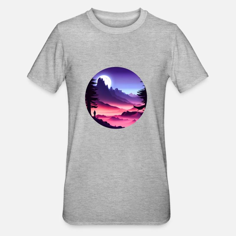 austronaut alone in an alien galaxy - Unisex Polycotton T-Shirt - heather grey