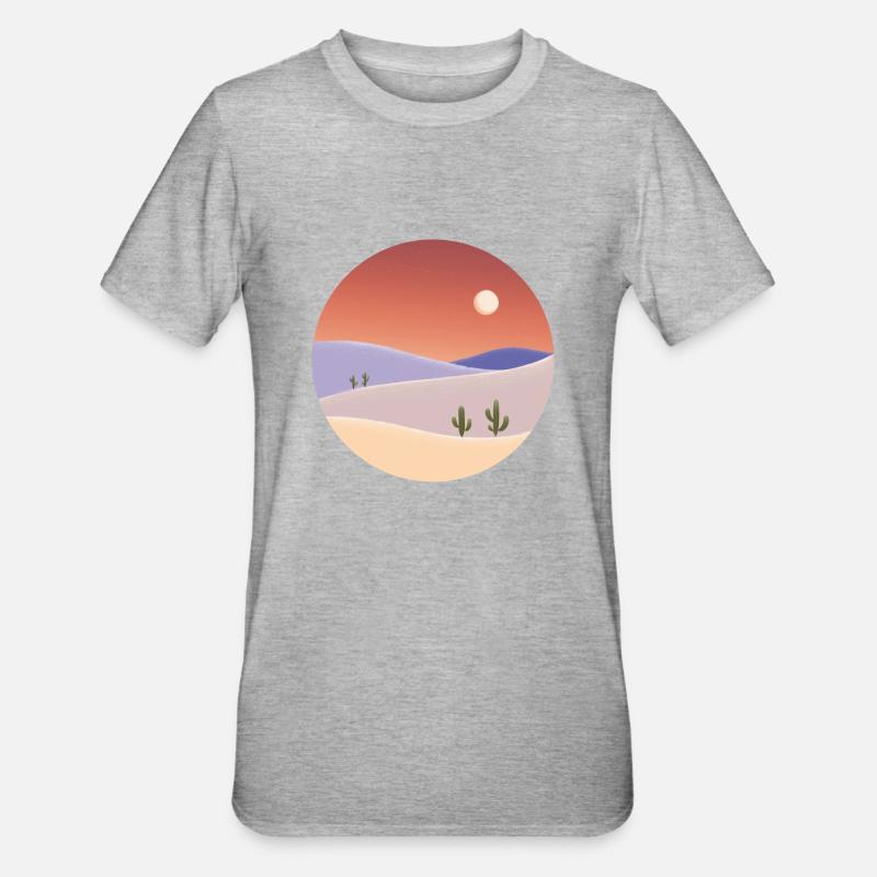 Climb a cactus - T-shirt polycoton Unisexe - gris chiné