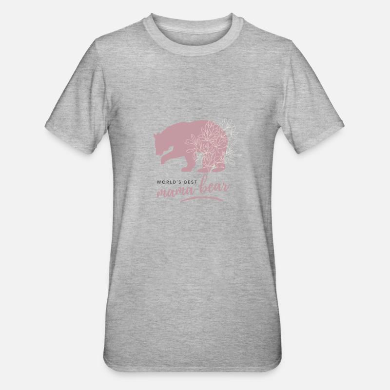 Sidback Unltd. - Mama bear - Unisex Polycotton T-Shirt - heather grey