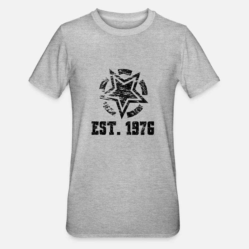 Millésime 1976 - T-shirt polycoton Unisexe - gris chiné