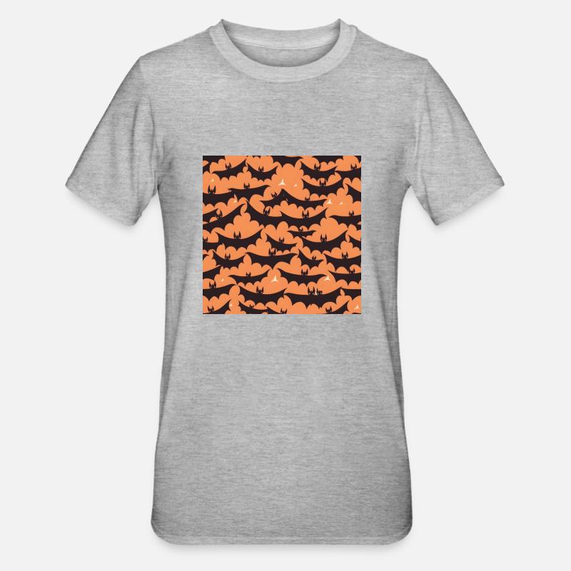 Whimsical Wings: Comic Bats Collection - T-shirt polycoton Unisexe - gris chiné
