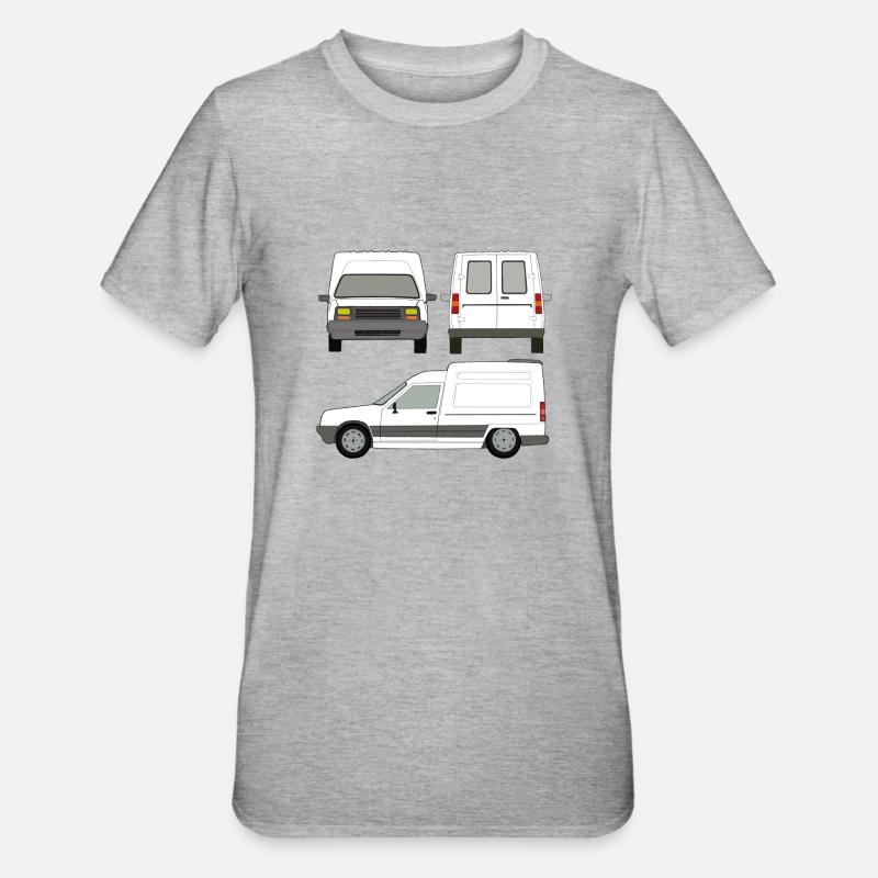VHL White Van Express Auto - T-shirt polycoton Unisexe - gris chiné