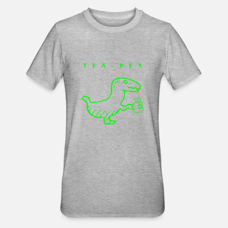 Tee Rex - Unisex Polycotton T-Shirt - Grau meliert