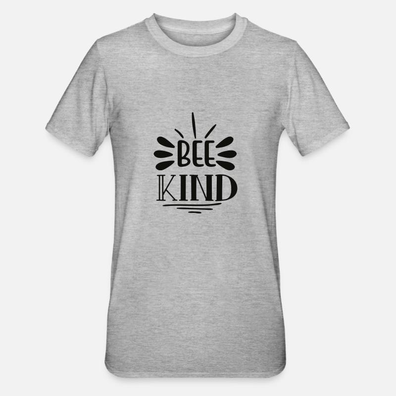 Bee kind - Bee-friendly "Be friendly" - Unisex Polycotton T-Shirt - heather grey