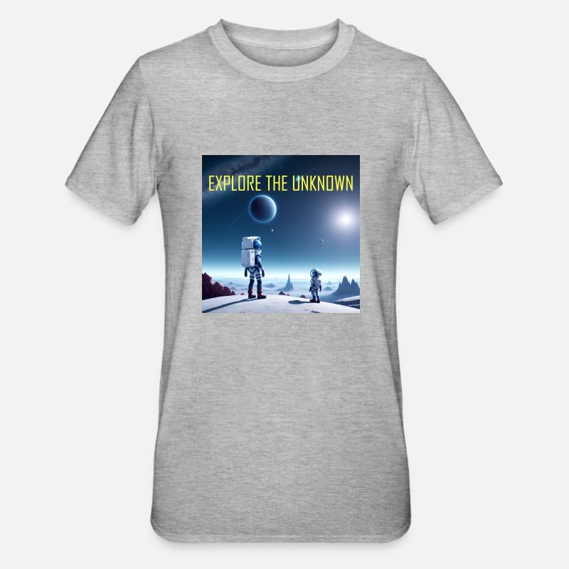 Explorez l’inconnu - T-shirt polycoton Unisexe - gris chiné