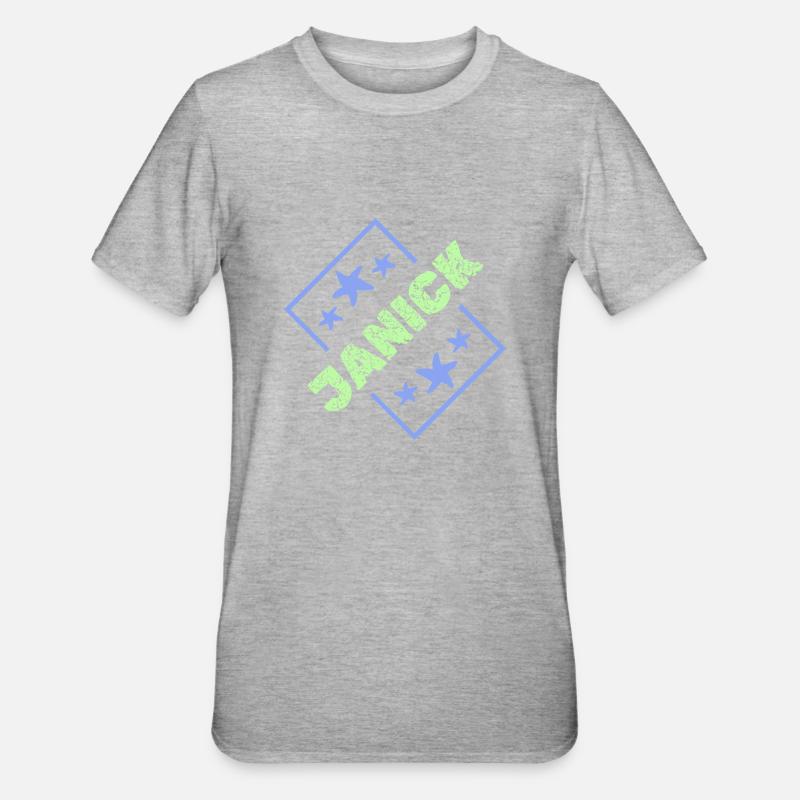 First name Janick - Unisex Polycotton T-Shirt - heather grey