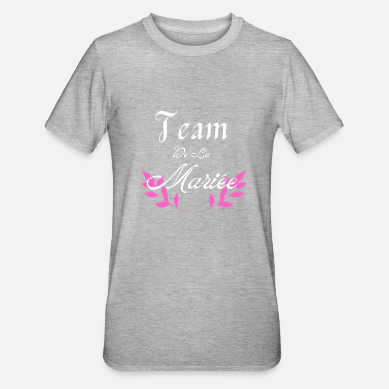 team de la Mariée - T-shirt polycoton Unisexe - gris chiné