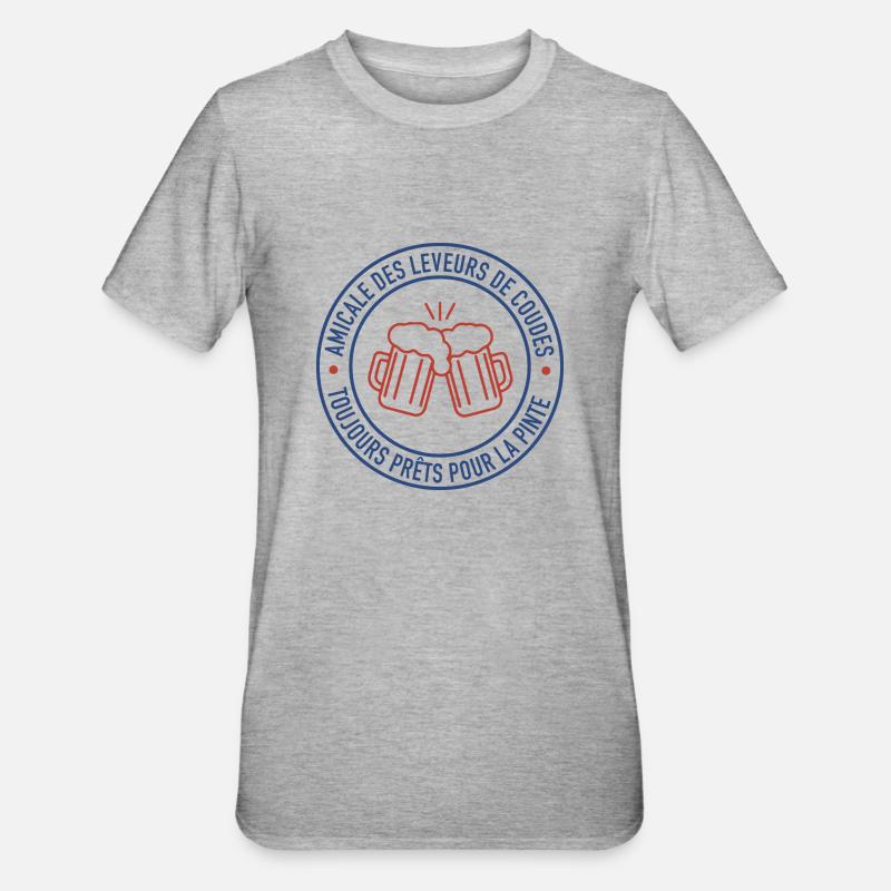 AMICALE LEVEURS DE COUDES - T-shirt polycoton Unisexe - gris chiné