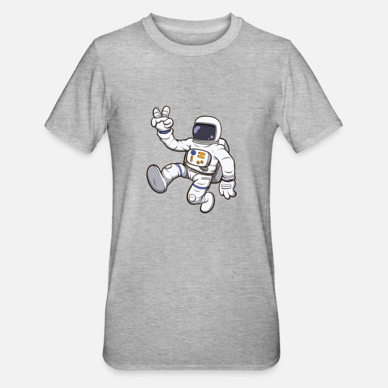 Astronaute dans l’espace - T-shirt polycoton Unisexe - gris chiné