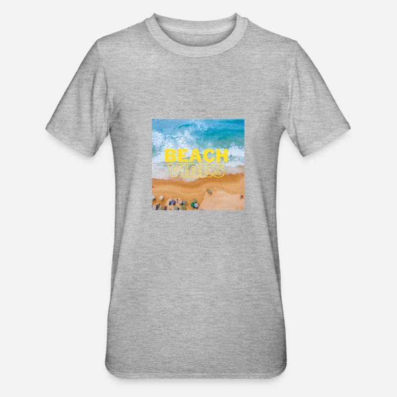 Beach - Unisex Polycotton T-Shirt - Grau meliert