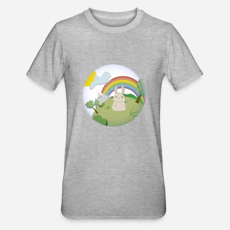 Le Lapin - T-shirt polycoton Unisexe - gris chiné