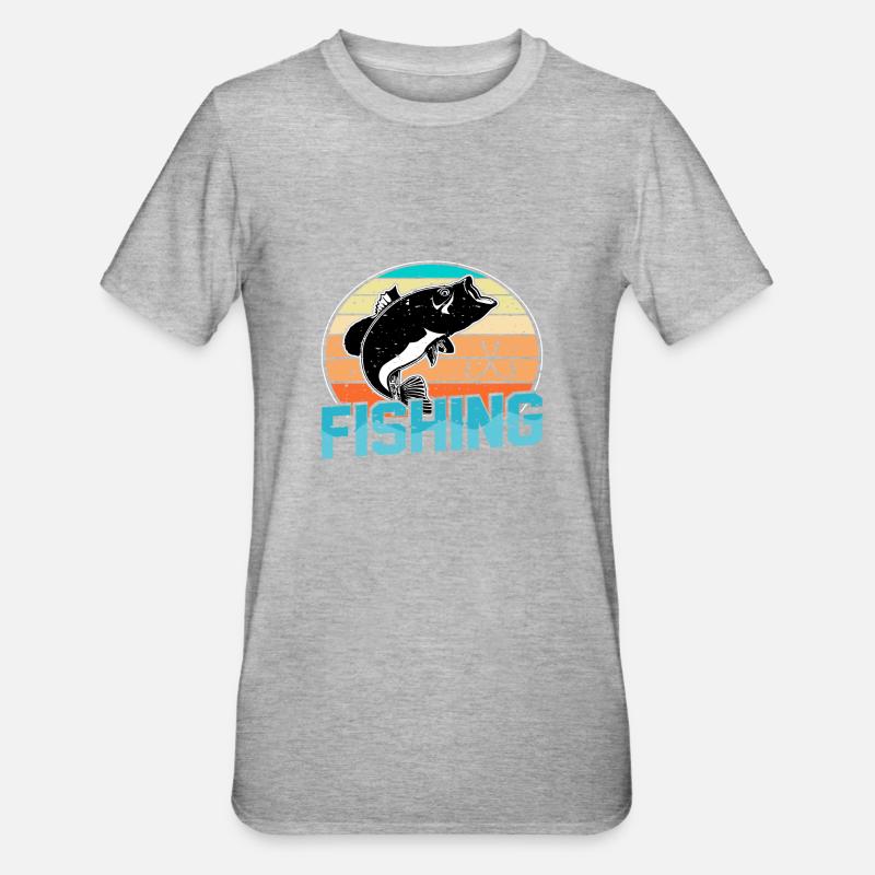 Pêche Pêche Pêcheurs - T-shirt polycoton Unisexe - gris chiné