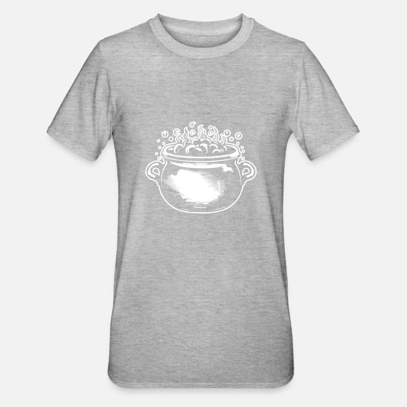 Cauldron Magical Witch Halloween - Unisex Polycotton T-Shirt - heather grey