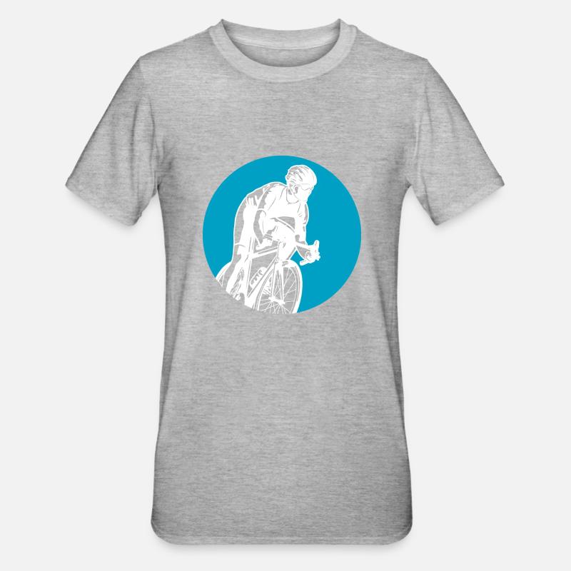 Vélo vélo Biker - T-shirt polycoton Unisexe - gris chiné
