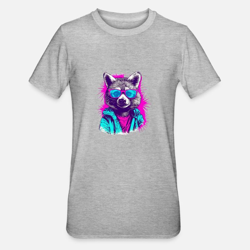 80er - Unisex Polycotton T-Shirt - Grau meliert