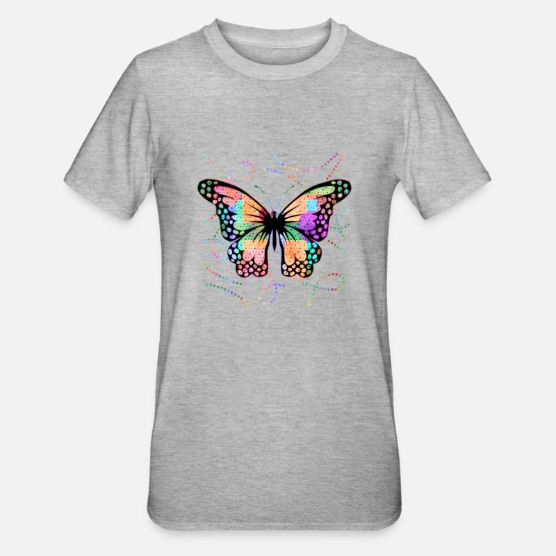 Papillon - T-shirt polycoton Unisexe - gris chiné