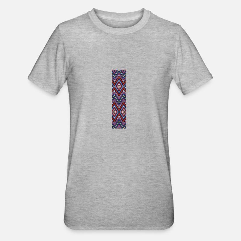 Monogram Letter I- geometric pattern - Unisex Polycotton T-Shirt - heather grey