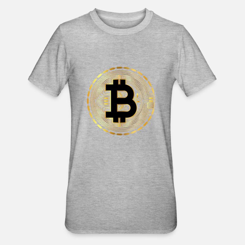 Trading de crypto-monnaies Bitcoin - T-shirt polycoton Unisexe - gris chiné