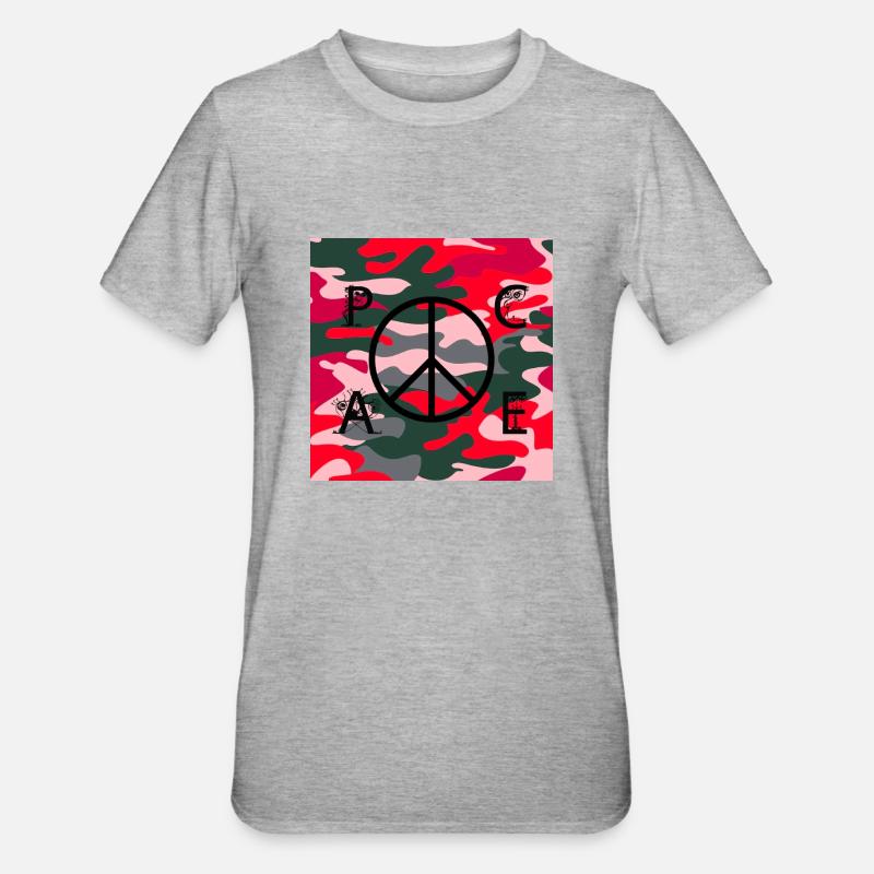 PACE ROSSO - Maglietta unisex, mix cotone e poliestere - grigio melange