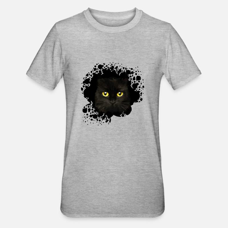 Chat - T-shirt polycoton Unisexe - gris chiné