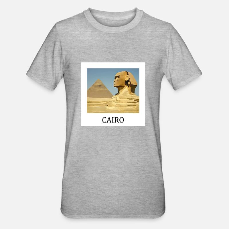 Pyramiden von Gizeh - Unisex Polycotton T-Shirt - Grau meliert