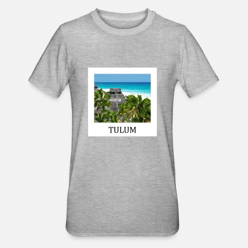Tulum - T-shirt polycoton Unisexe - gris chiné