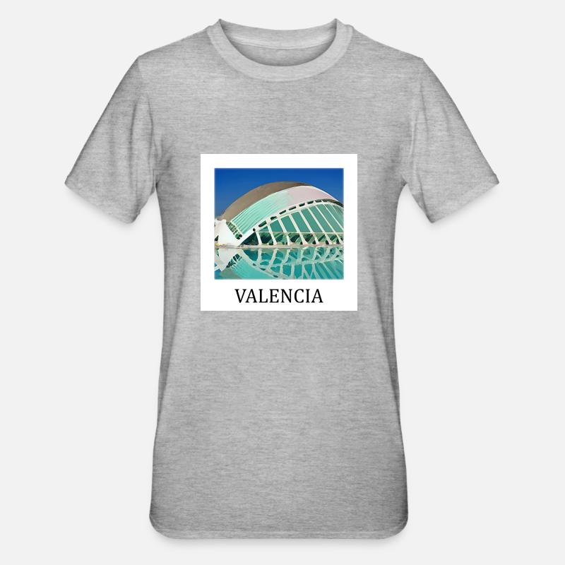 Valenz - Unisex Polycotton T-Shirt - Grau meliert